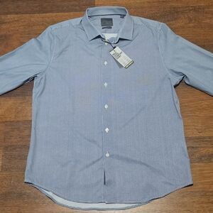NWT C-LAB mens slim-fit button down dress shirt SIZE XL COLOR BLUE LXL24
